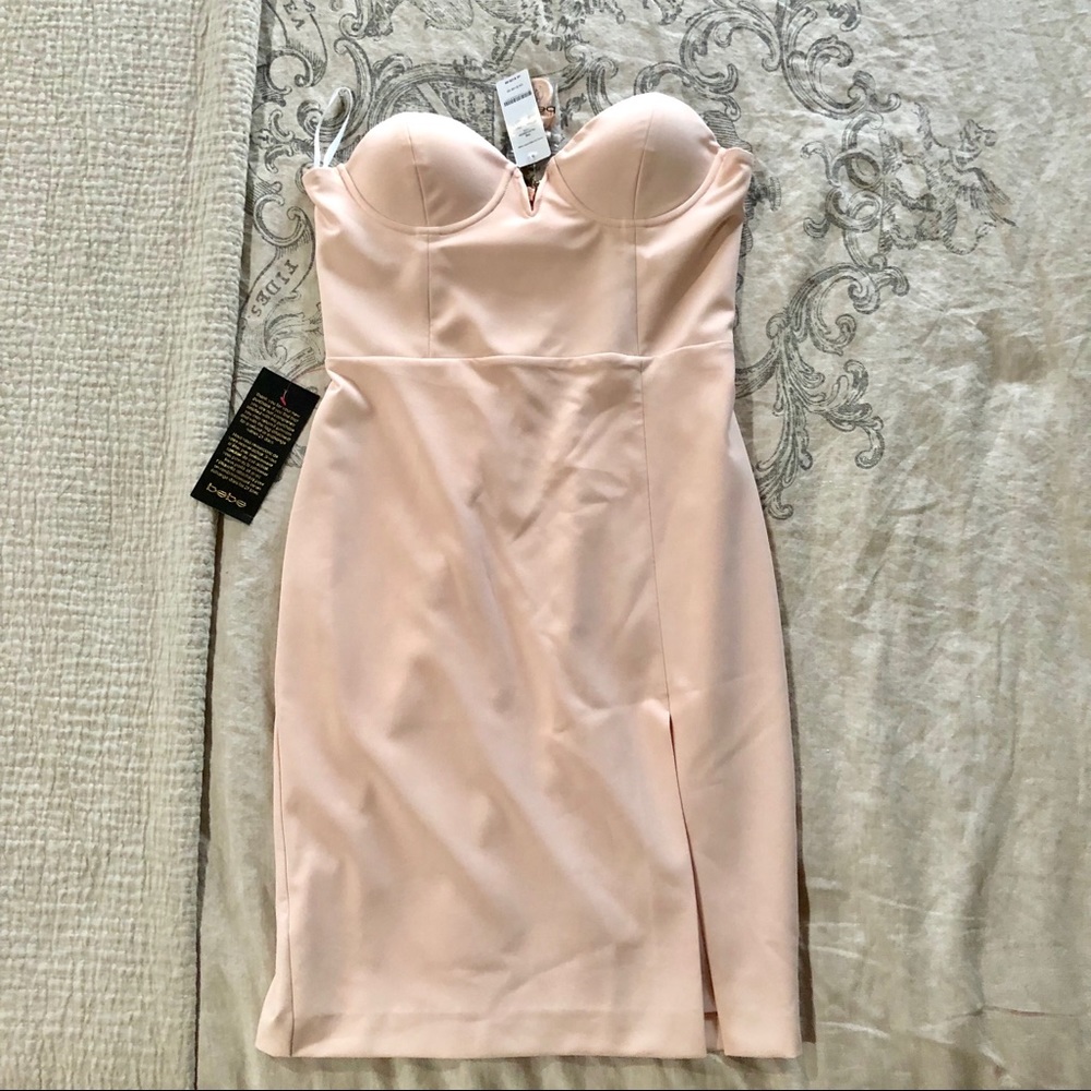 BEBE Blush Strapless/Strapped Dress - sz 8p NWT